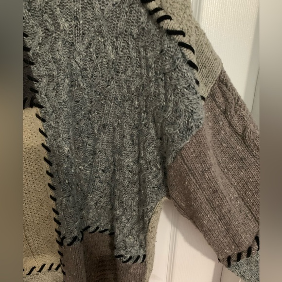 Patchwork wool FALCARO sweater - Picture 5 of 12